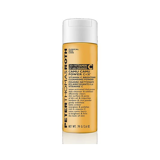 Peter Thomas Roth Camu Camu Power Brightening Cleansing Powder bottle on white background
