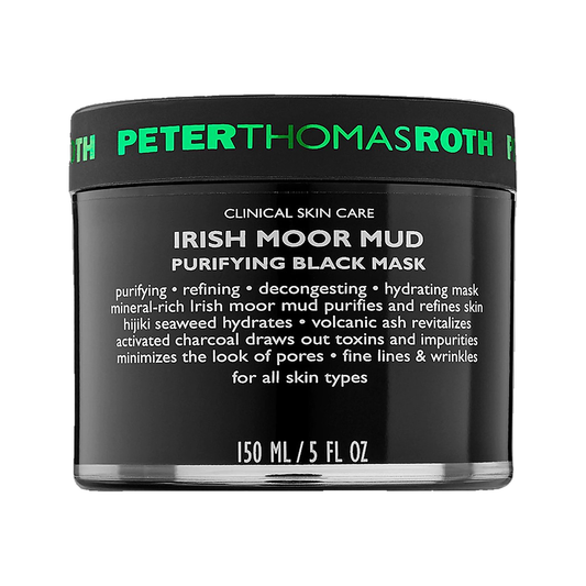 Peter Thomas Roth Irish Moor Mud Purifying Black Mask jar on white background