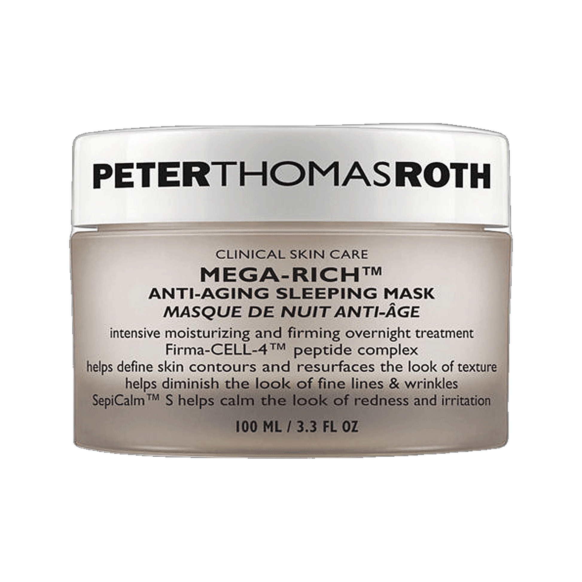 Peter Thomas Roth Mega-Rich Anti-Aging Sleeping Mask jar on transparent background