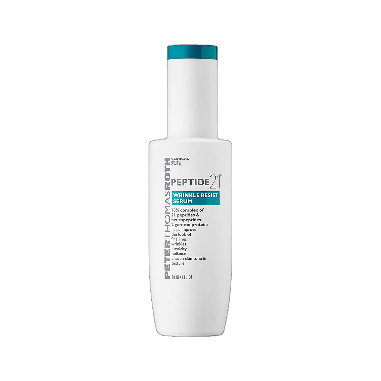 Peter Thomas Roth Peptide-21 Wrinkle Resist Serum bottle on transparent background