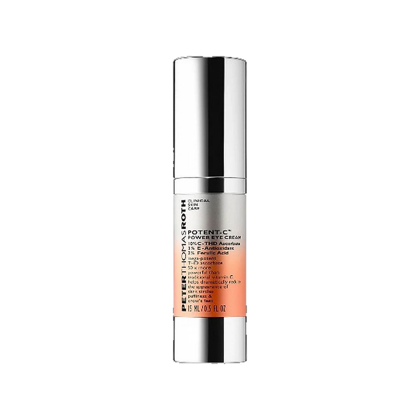Peter Thomas Roth Potent-C Power Eye Cream tube on transparent background