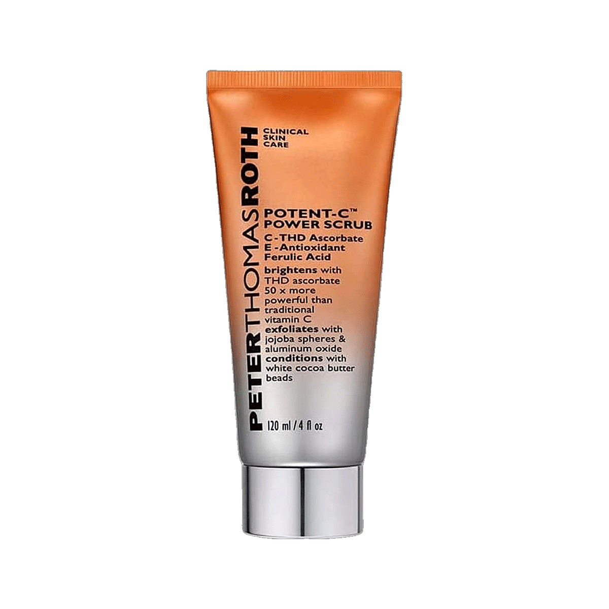 Peter Thomas Roth Potent-C Power Scrub tube on transparent background