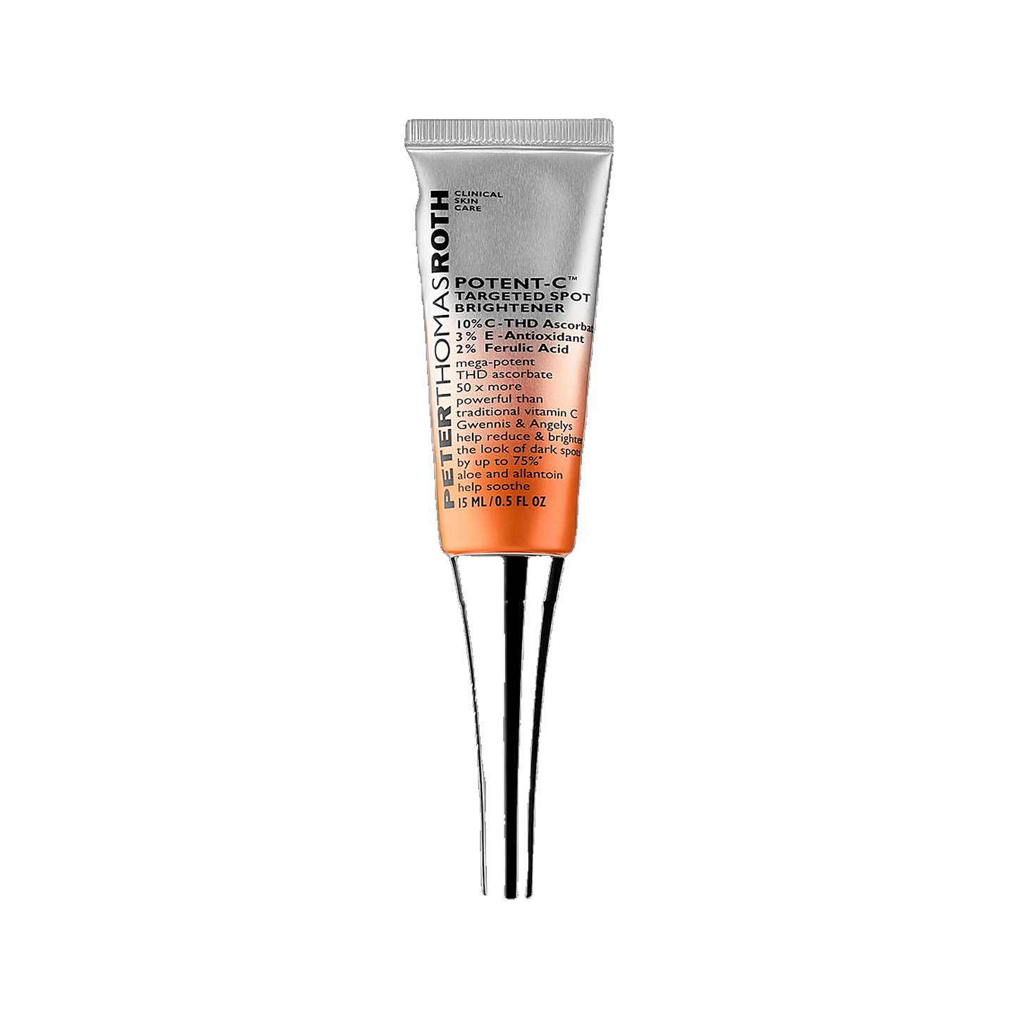 Peter Thomas Roth Potent-C Targeted Spot Brightener tube on transparent background