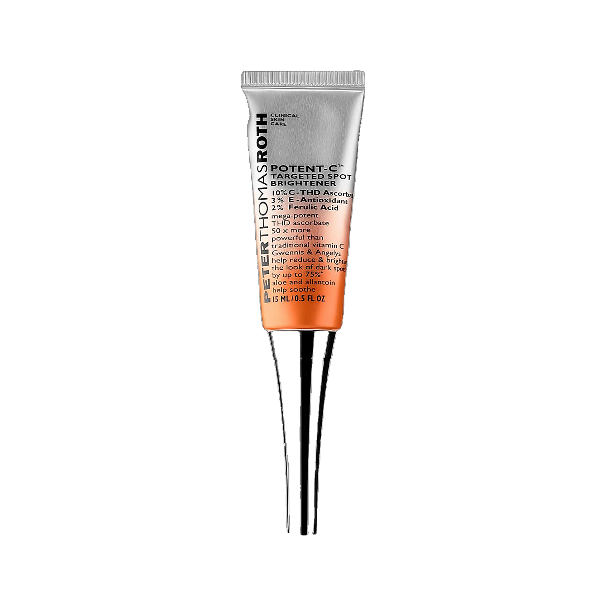 Peter Thomas Roth Potent-C Targeted Spot Brightener tube on transparent background