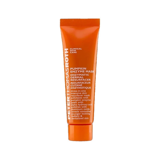 Peter Thomas Roth Pumpkin Enzyme Mask travel size tube on transparent background