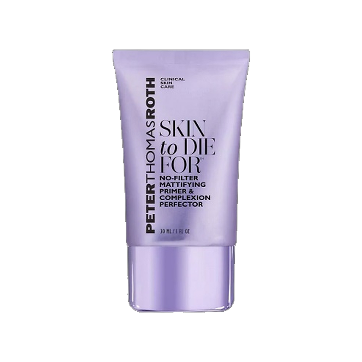 Peter Thomas Roth Skin To Die For Mattifying Primer tube on transparent background