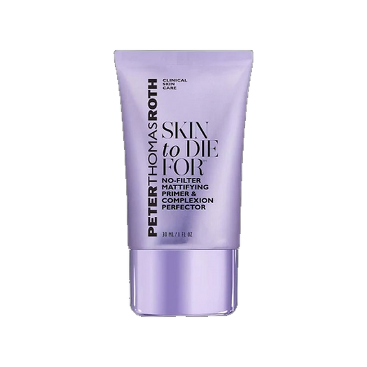 Peter Thomas Roth Skin To Die For Mattifying Primer tube on transparent background