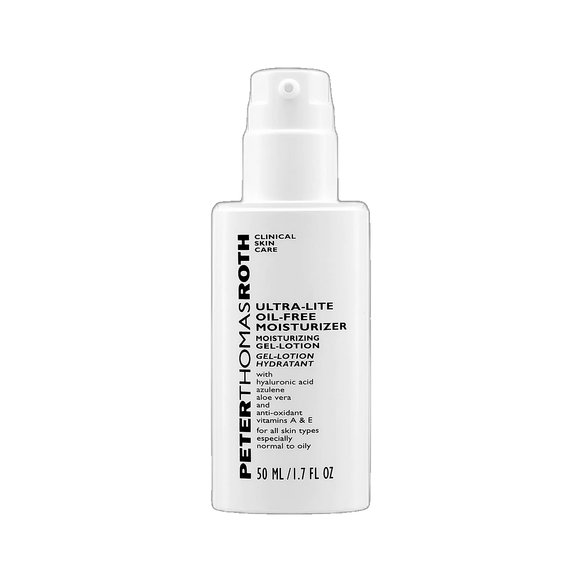 Peter Thomas Roth Ultra Lite Oil Free Moisturizer tube on transparent background
