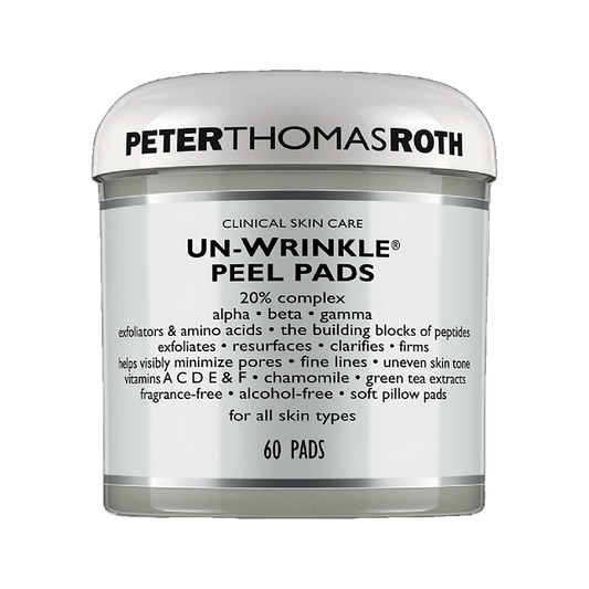 Peter Thomas Roth Un-Wrinkle Peel Pads jar of 60 on transparent background