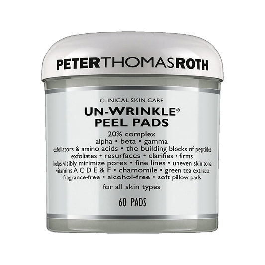Peter Thomas Roth Un-Wrinkle Peel Pads jar of 60 on white background