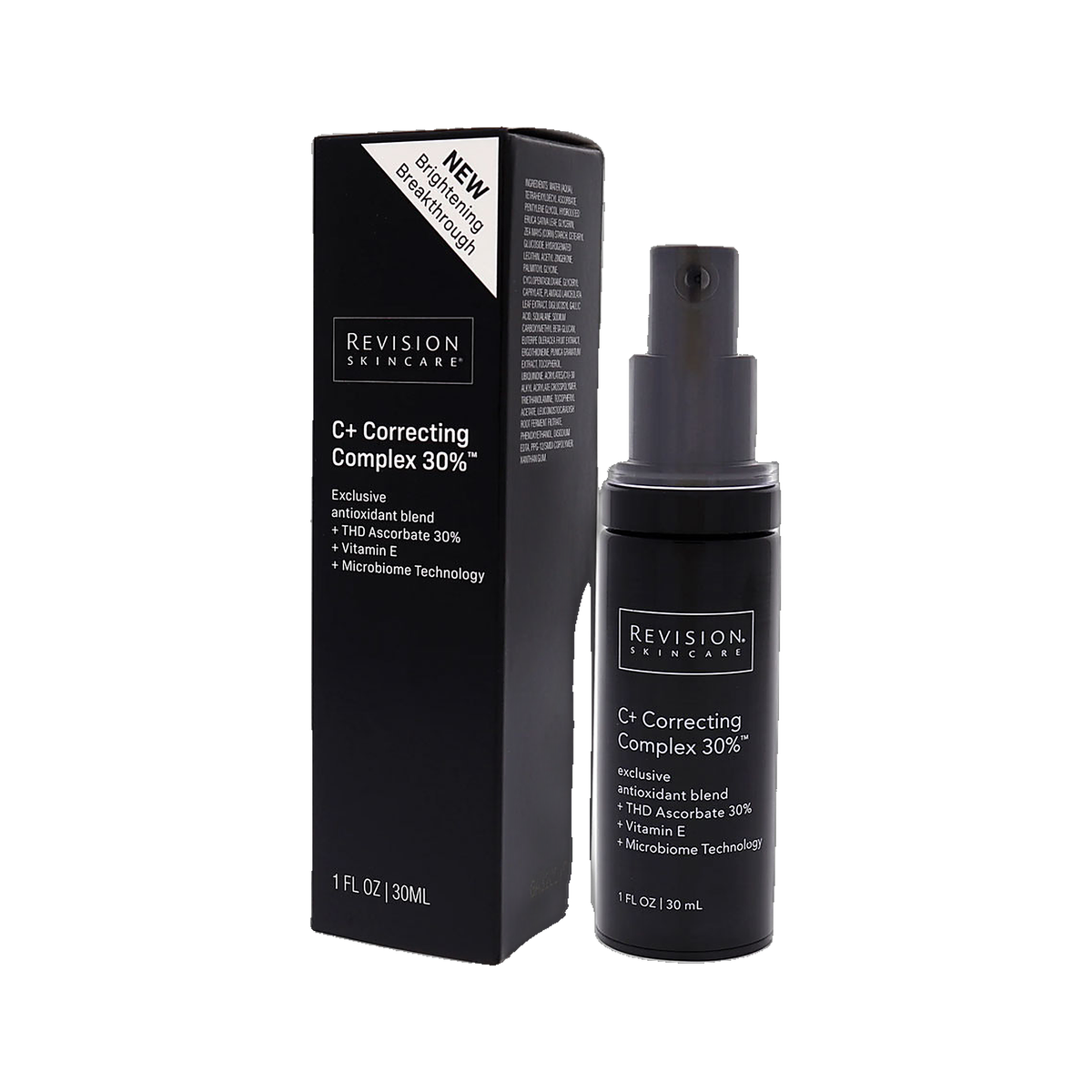 Revision Skincare C Plus Correcting Complex 30 percent bottle with box on white background
