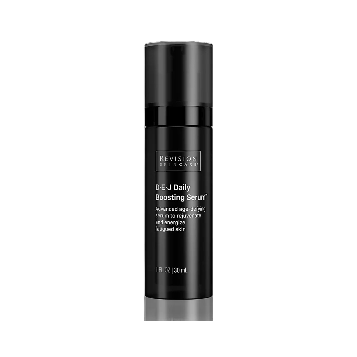 Revision Skincare DEJ Daily Boosting Serum 30ml pump bottle on white background