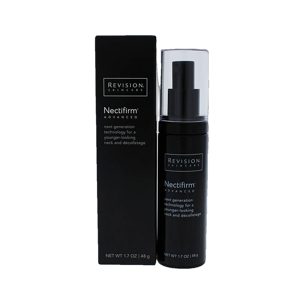 Revision Skincare Nectifirm Advanced 48g pump with box on white background