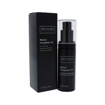 Revision Skincare Retinol Complete 0.5 pump bottle with box on white background